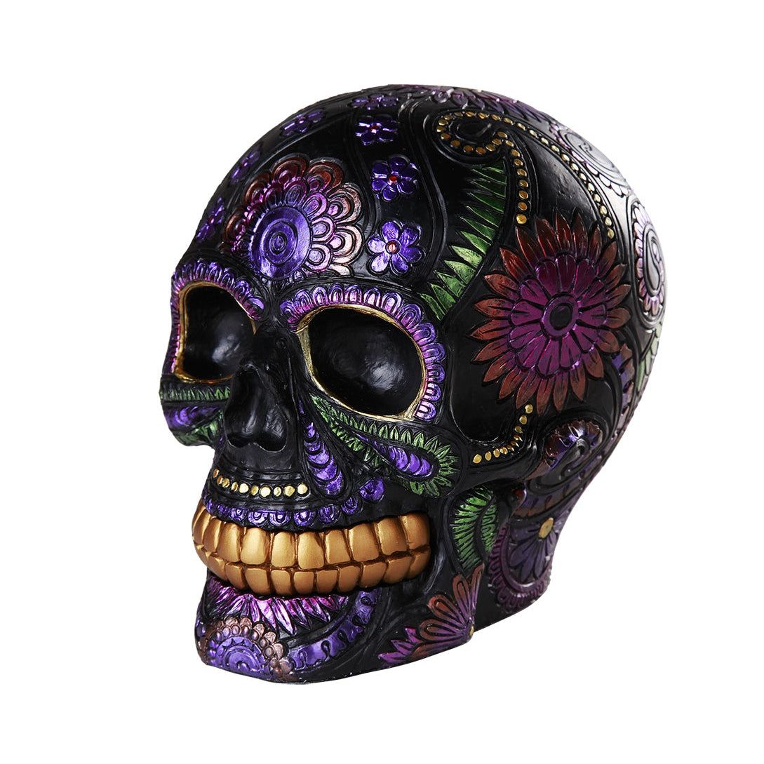 6&quot; Day of the Dead Skull Statue, SKU PG-12232, UPC 700317291688