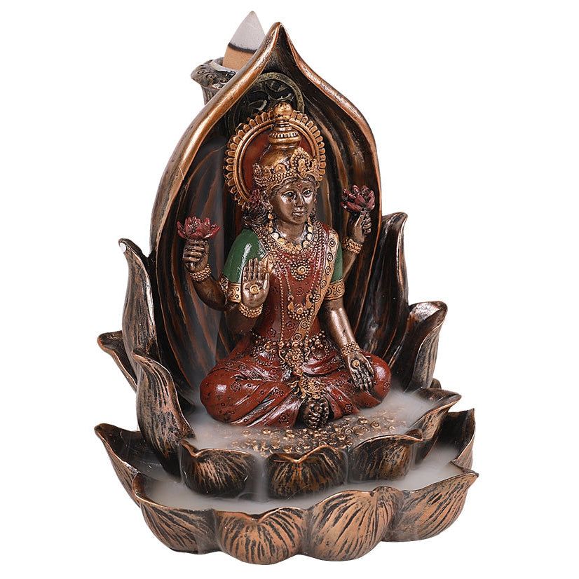 6&quot; Lakshmi Backflow Incense Burner, SKU PG-13538, UPC 700317047483
