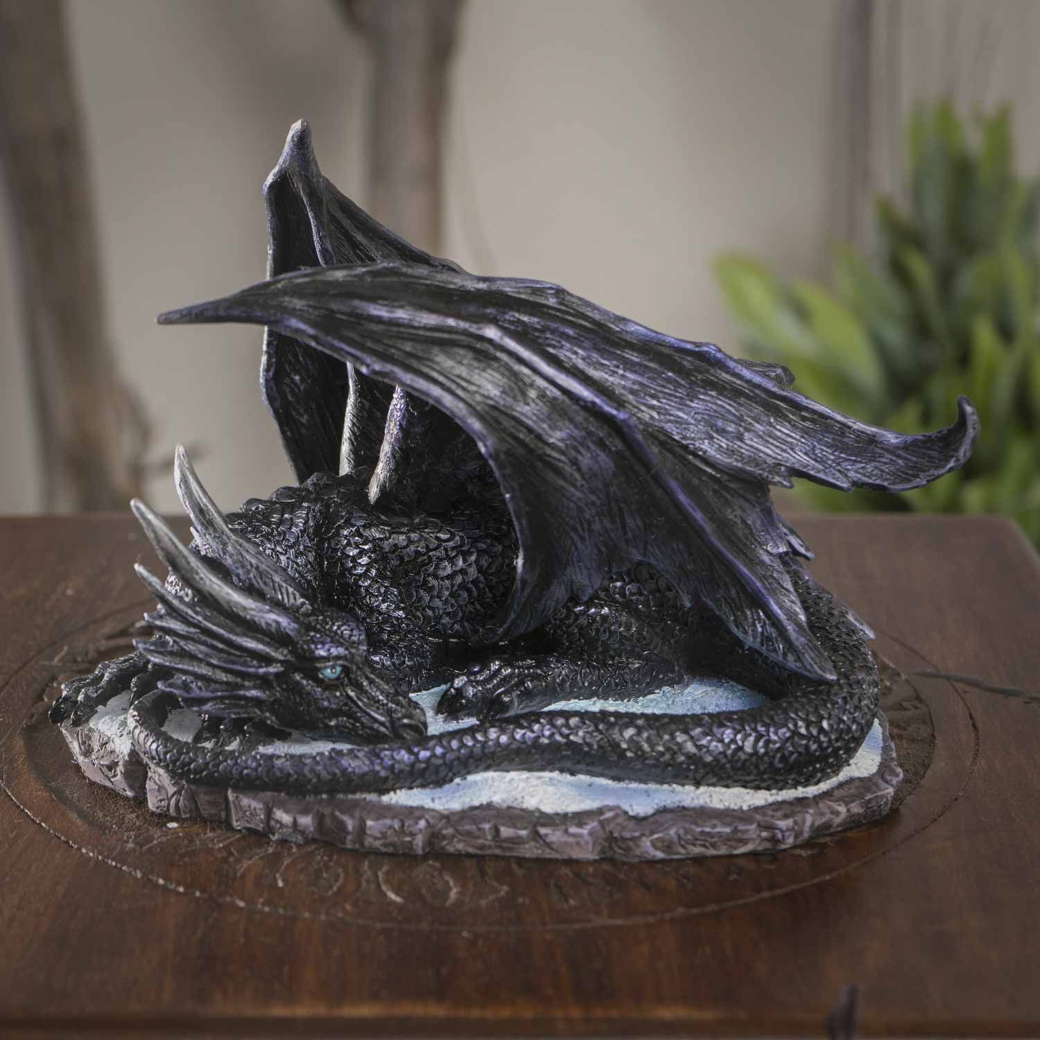 7&quot; Dark Dragon Slumber Statue, SKU PG-15289, UPC 700317123453