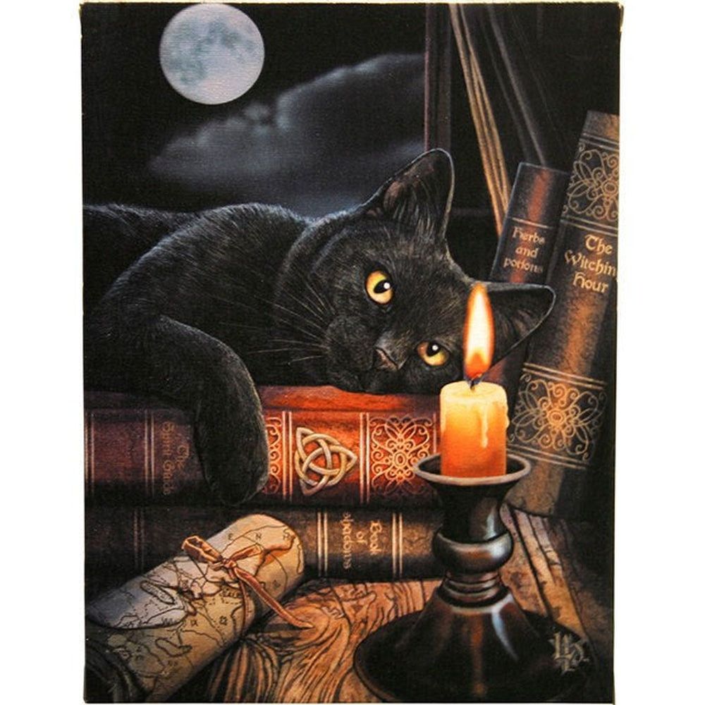 9.8&quot; Lisa Parker Canvas Print - Witching Hour Cat, SKU PG-14286, UPC 700317293323