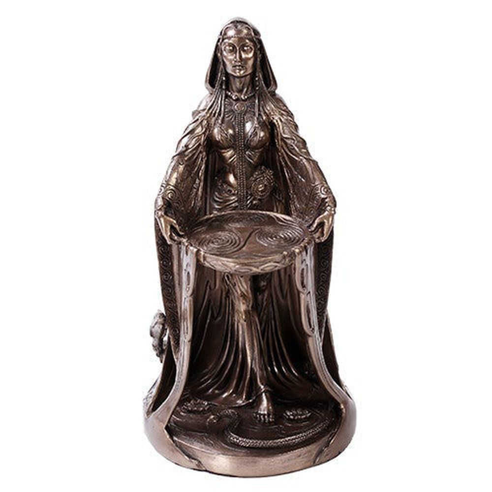 9&quot; Celtic Mother Goddess Danu Statue in Bronze, SKU PG-10885, UPC