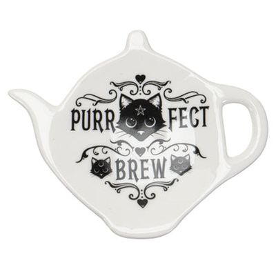 4&quot; Tea Spoon Rest - Purrfect Brew, SKU PG-14510, UPC 700317028673