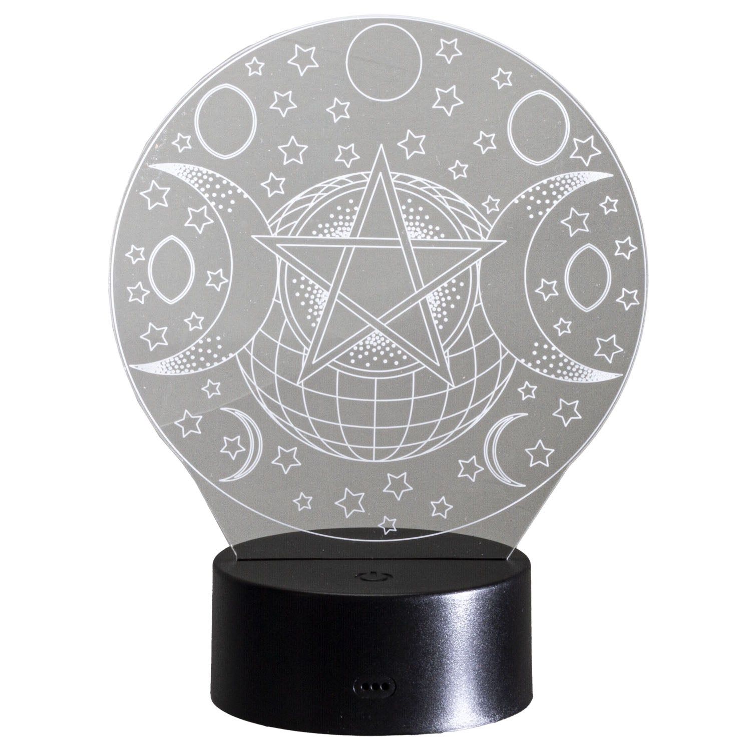 3.35&quot; Triple Moon 3D LED Light, SKU PG-14549, UPC 700317059639
