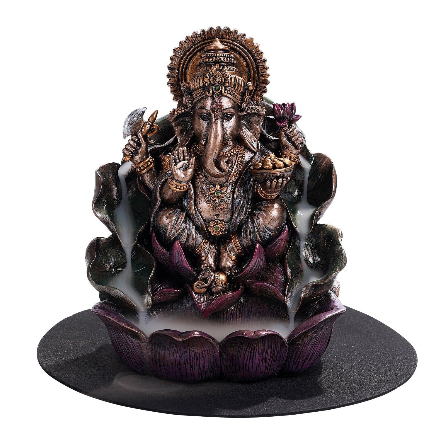 6&quot; Ganesha Backflow Incense Burner, SKU PG-13428, UPC 700317047445