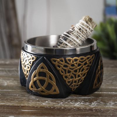 5.5&quot; Triquetra Smudge Bowl, SKU PG-14959, UPC 700317076506