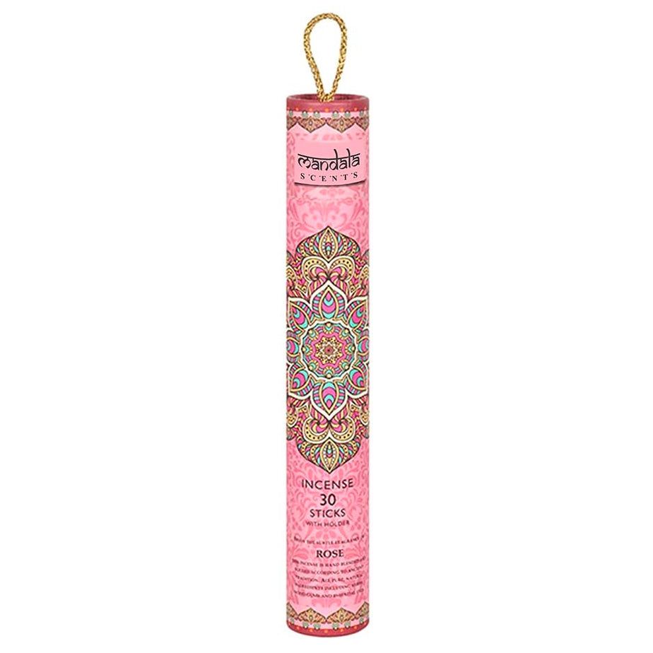 Mandala Incense Sticks with Holder - Rose (30 Sticks), SKU PG-14860-R, UPC 700317036036