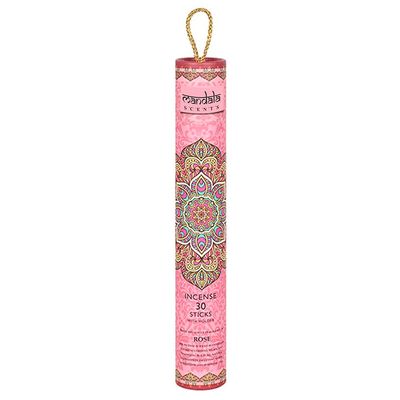 Mandala Incense Sticks with Holder - Rose (30 Sticks), SKU PG-14860-R, UPC 700317036036
