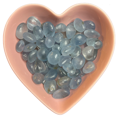Celestite Tumbled Stone Natural Gemstone - One Stone, SKU TR-33, UPC 6016014656601