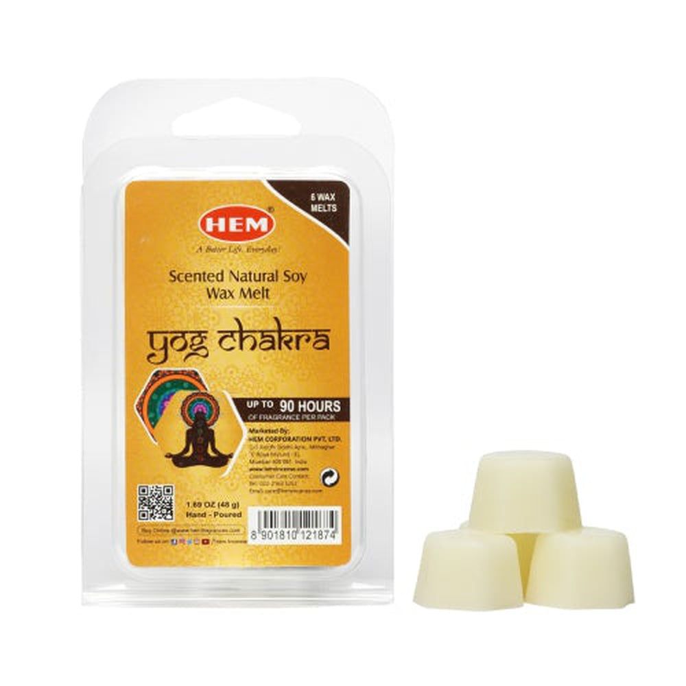 HEM Scented Natural Soy Wax Melt - Yog Chakra (Pack of 6 Melts), SKU 9629, UPC 6016000783786