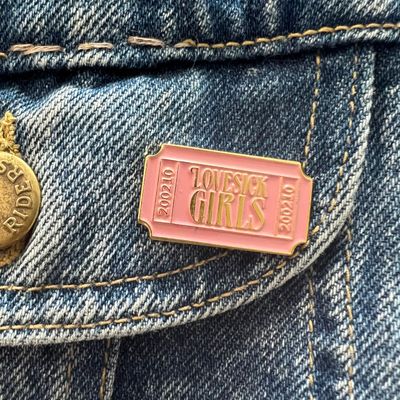 Lovesick Girls Ticket Enamel Pin, SKU XZ4113-138, UPC 6016003022080