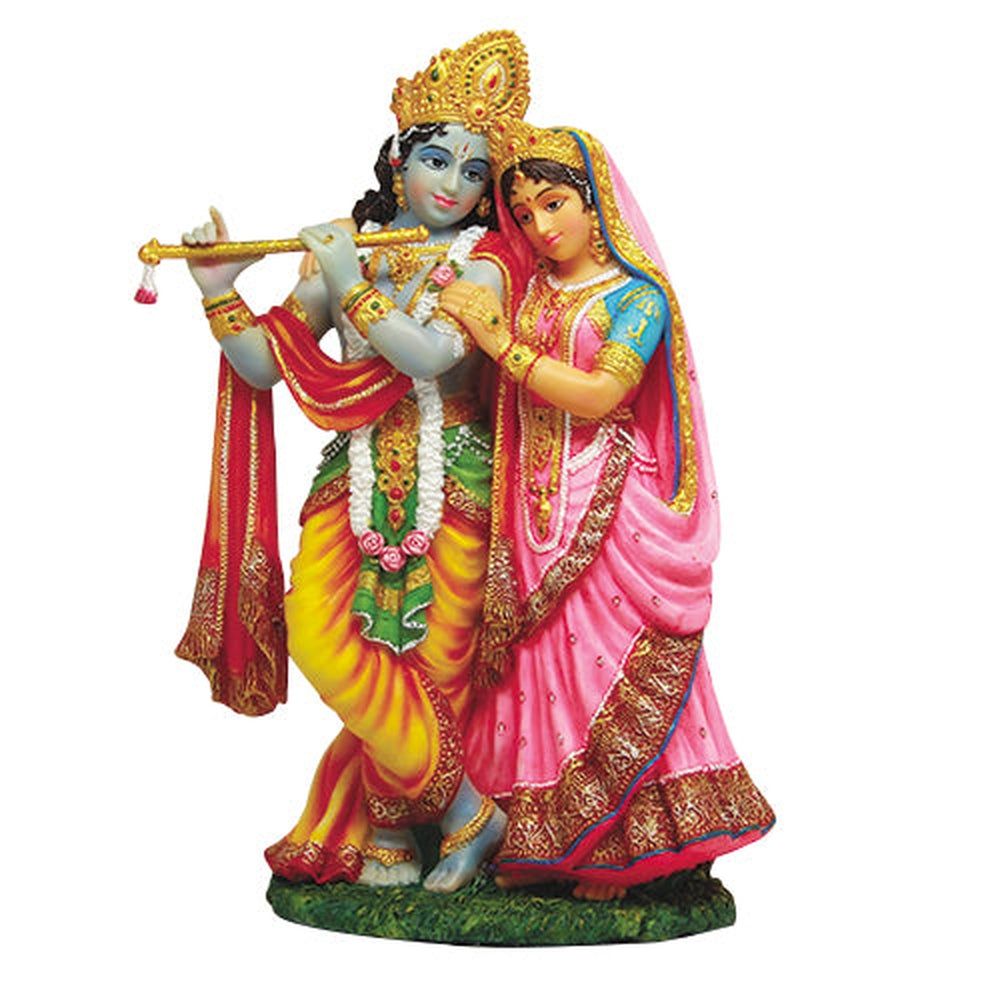 8&quot; Hindu Statue - Krishna and Radha, SKU PG-9329, UPC 700317054092