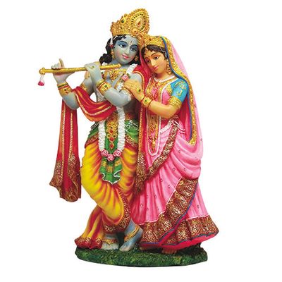 8&quot; Hindu Statue - Krishna and Radha, SKU PG-9329, UPC 700317054092