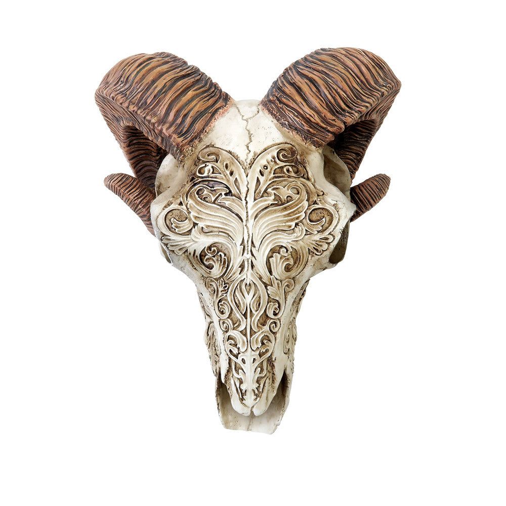7&quot; Scrimshaw Ram Skull, SKU AL-V53, UPC 700317065586