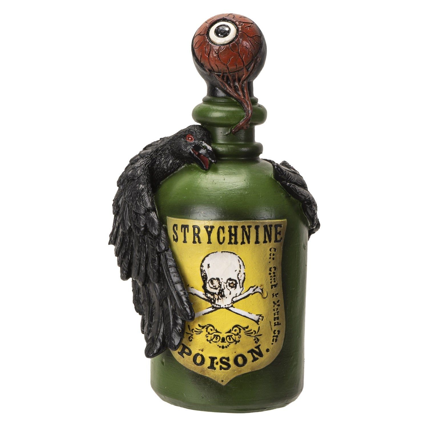 8&quot; Poison Bottle with Crow and Eyeball, SKU PG-15097, UPC 700317076285