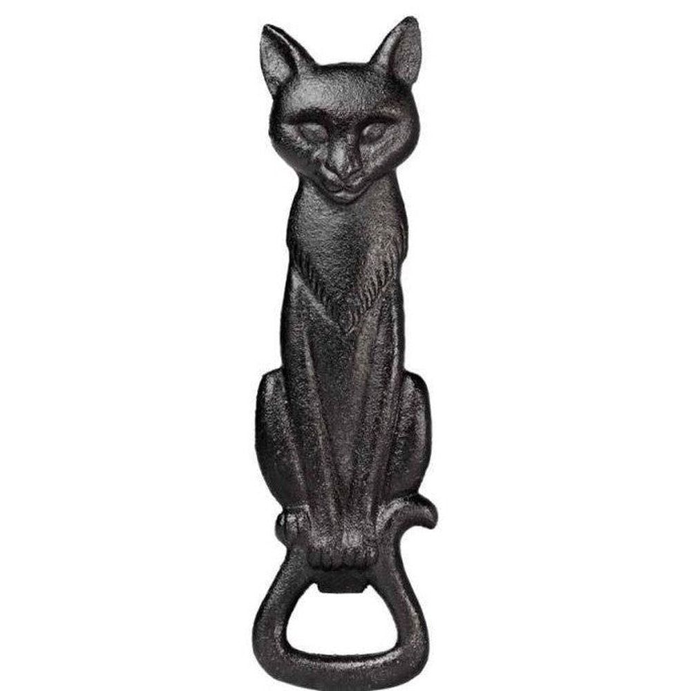 7&quot; Black Cat Cast Iron Bottle Opener, SKU PG-15178, UPC 700317118138