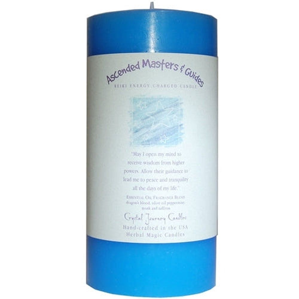 Reiki Charged Herbal 3&quot; x 6&quot; Pillar Candle - Ascended Masters, SKU CJ-HK003, UPC 700317032687