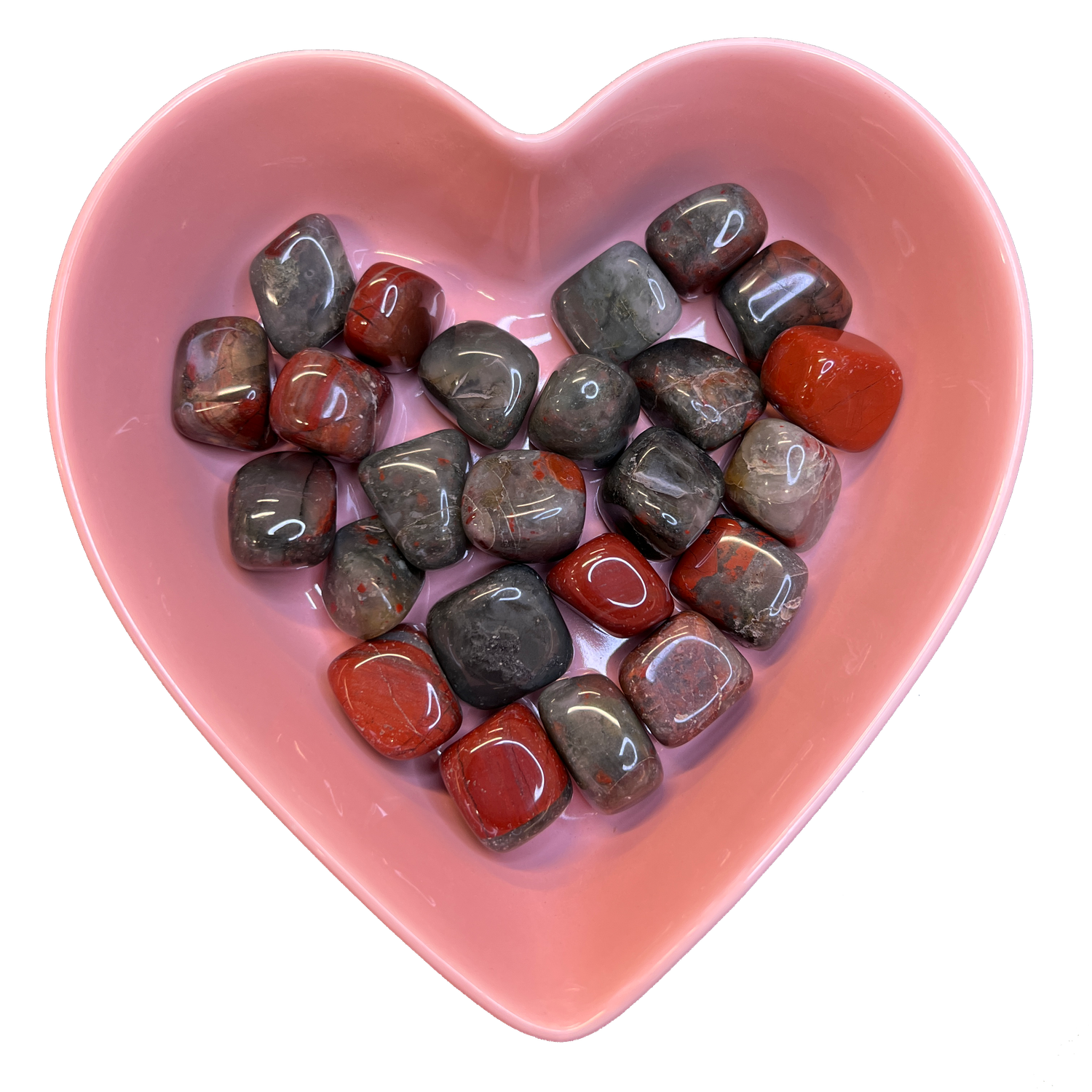African Bloodstone Tumbled Stone Natural Gemstone - One Stone, SKU TR-137, UPC 6016015615676