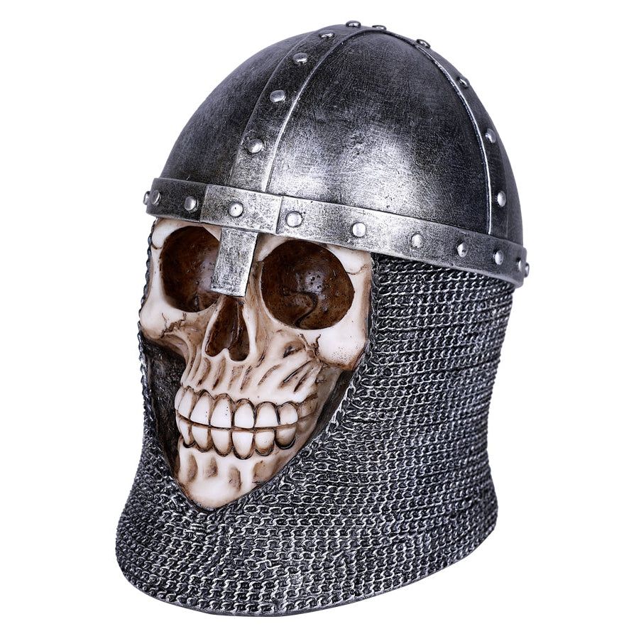 6.25&quot; Medieval Knight Skull Statue, SKU PG-13259, UPC 700317072102