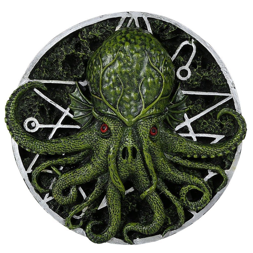 5.75&quot; Cthulhu Round Wall Plaque Statue by Oberon Zell, SKU PG-12557, UPC 6016009371304