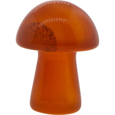 1&quot; Mushroom Gemstone Carving - Carnelian, SKU KH-98855, UPC 700317247524