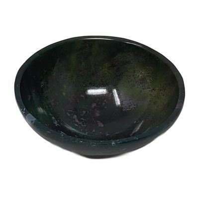 2&quot; Bloodstone Gemstone Bowl, SKU Bowl-2BS, UPC 6016019082030