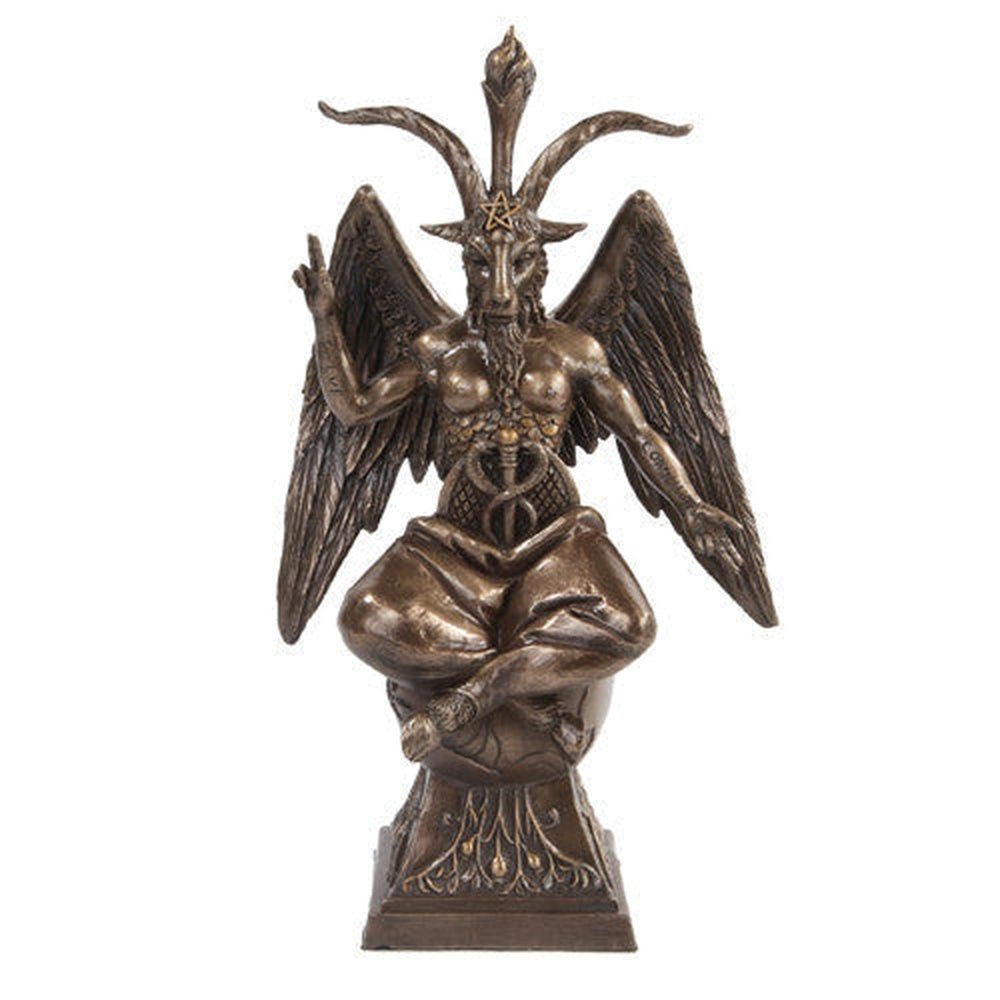 9.5&quot; Baphomet Sabbatic Sculpture in Bronze, SKU PG-9926, UPC 700317024590