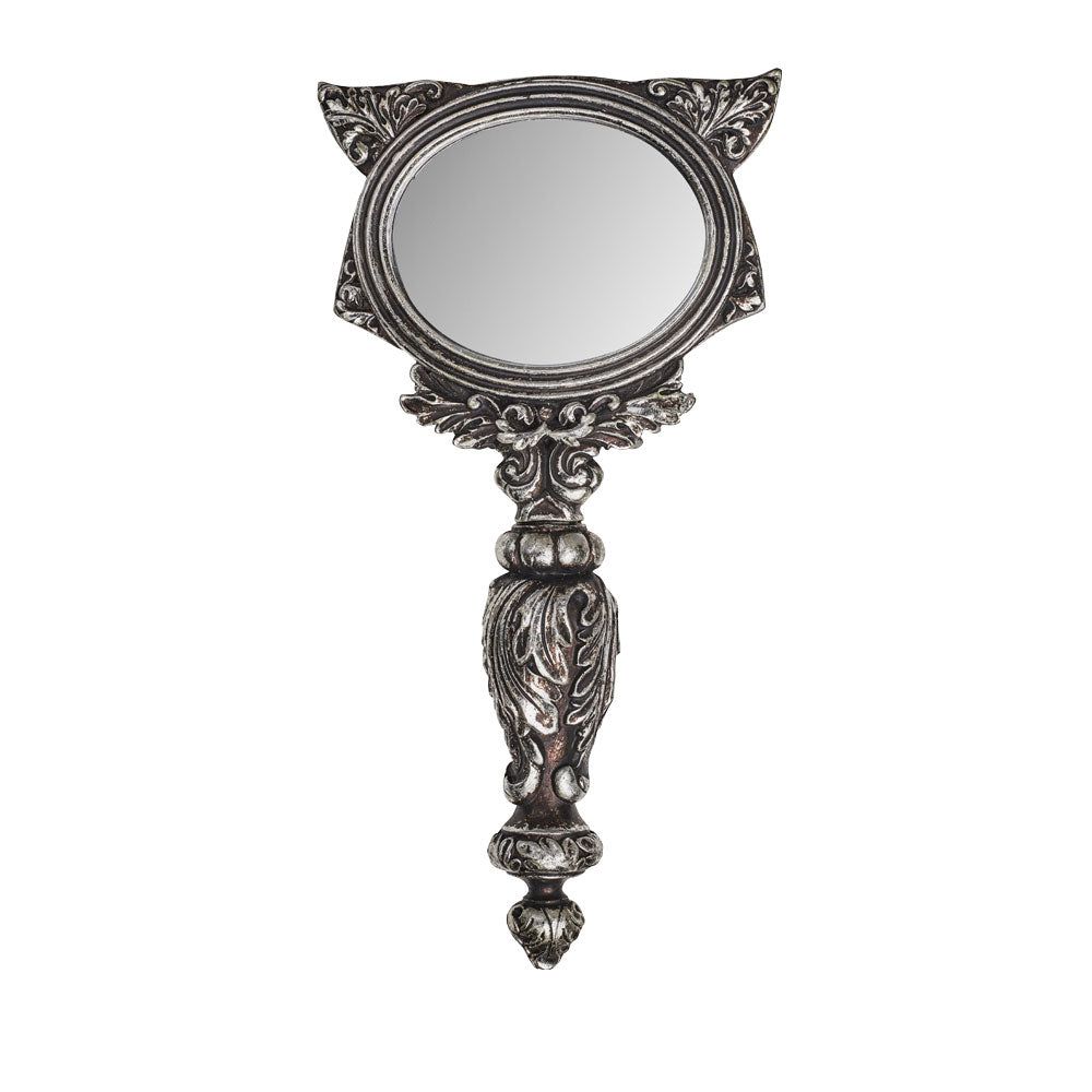 8.5&quot; Sacred Cat Hand Mirror, SKU AL-V64, UPC 700317063926