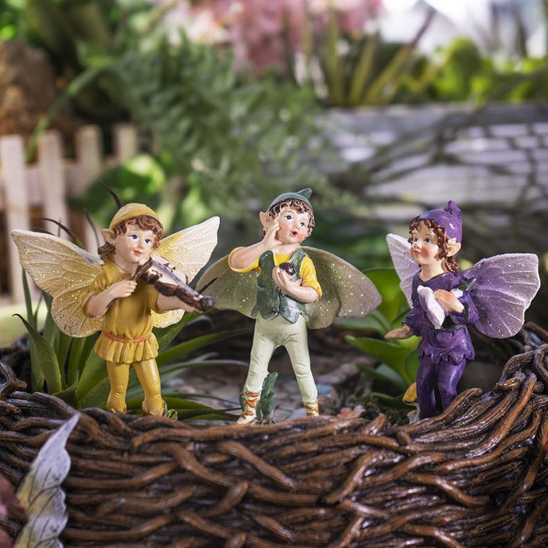4&quot; Fairy Statue - Fairy Boys (Set of 3), SKU PG-12075, UPC 700317252467