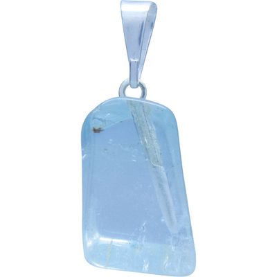 Tumbled Stone Pendant - Blue Topaz, SKU KH-99058-D5, UPC 700317122586