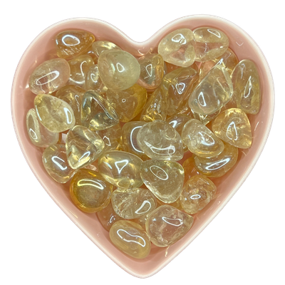 Champagne Aura Quartz Tumbled Stone Natural Gemstone - One Stone, SKU TR-577, UPC 700317033448