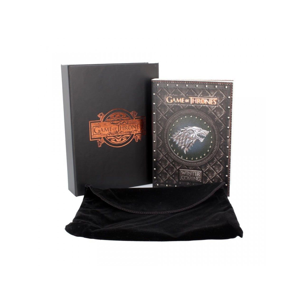 6&quot; x 8.25&quot; Game of Thrones Vegan Leather Journal - Winter Is Coming, SKU PG-XB4440M8, UPC 700317041…
