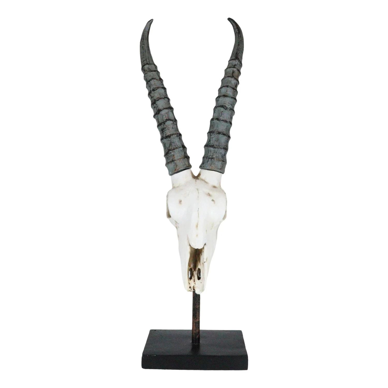29.5&quot; Antelope Skull on Stand Statue, SKU PG-13737, UPC 700317072355