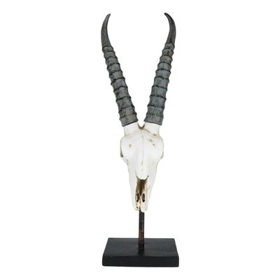 29.5&quot; Antelope Skull on Stand Statue, SKU PG-13737, UPC 700317072355