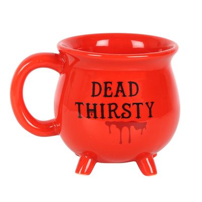 4&quot; Ceramic Cauldron Mug - Dead Thirsty Red, SKU PG-14808, UPC 700317027829