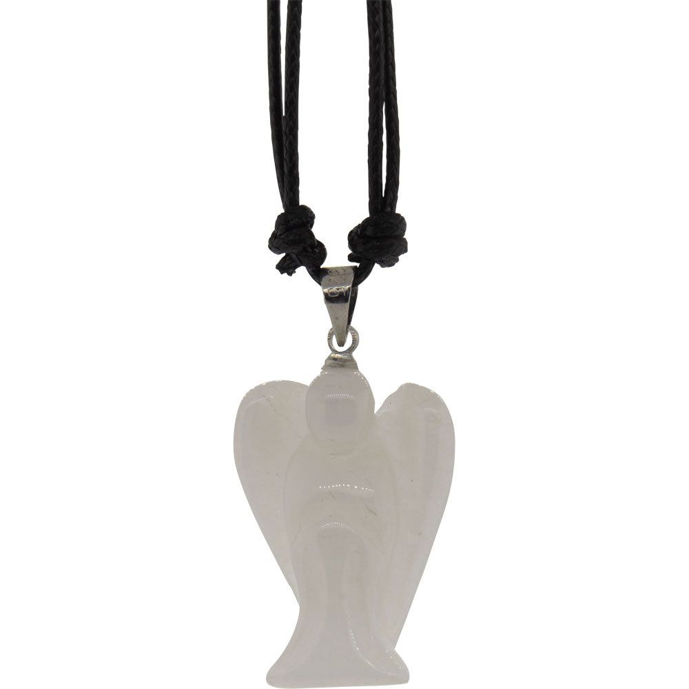 Gemstone Angel Necklace - White Jade, SKU KH-98844, UPC 700317248675