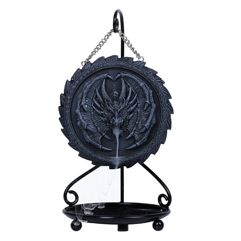 9.25&quot; Hanging Dragon Backflow Incense Burner, SKU PG-12779, UPC 700317047261
