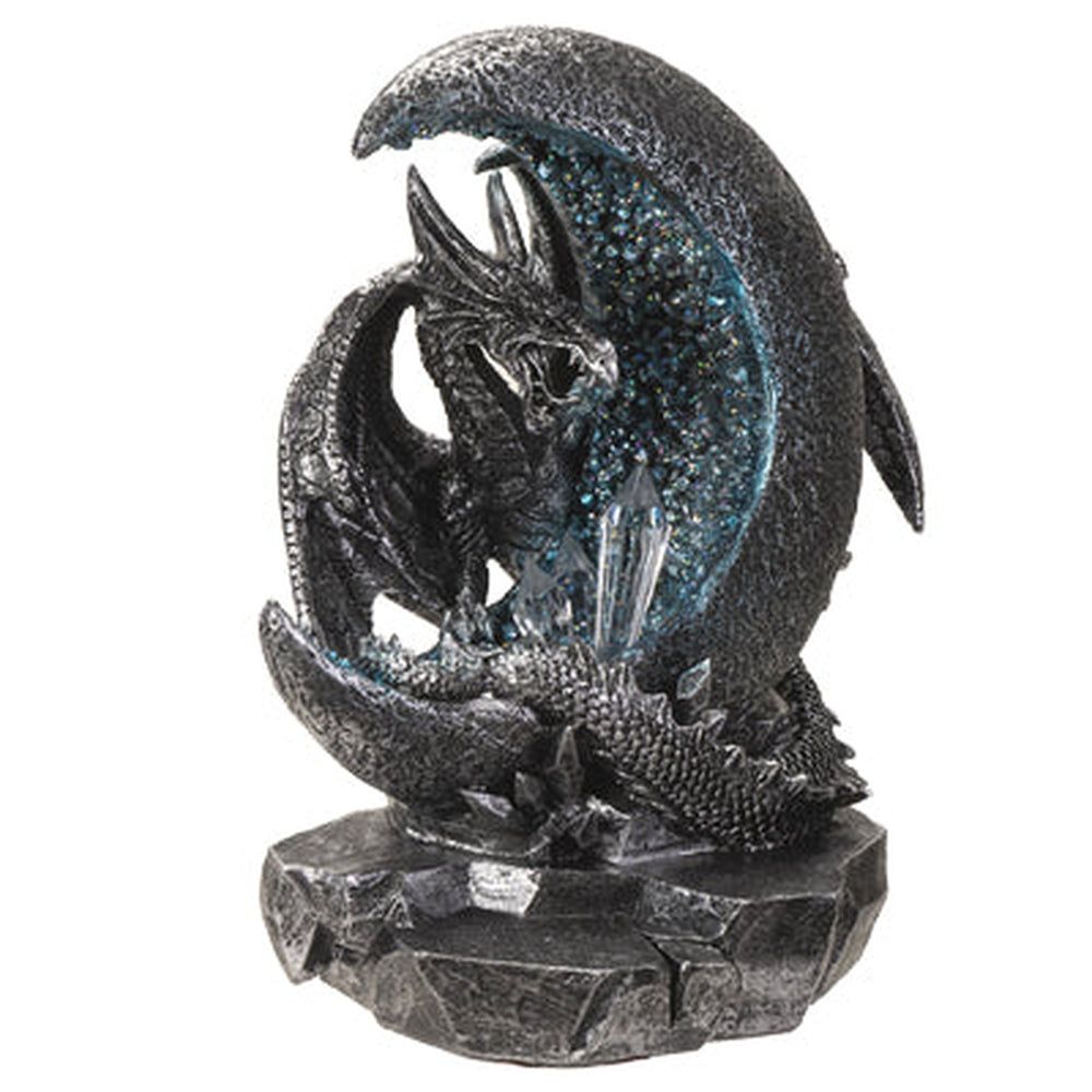 7&quot; Dragon on Moon Statue (LED Light Up), SKU PG-15123, UPC 700317077657