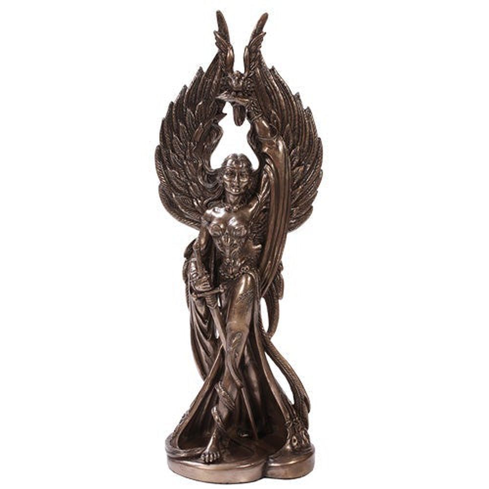 12.5&quot; Morrigan War Goddess Statue in Bronze, SKU PG-10879, UPC