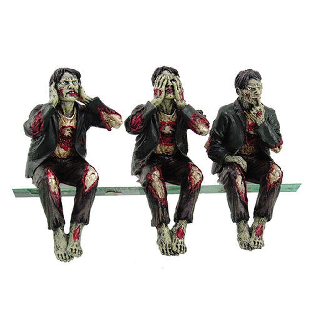 3.5&quot; Walking Undead Zombie Statue Set - See, Hear, Speak No Evil (Set of 3), SKU PG-9426, UPC 70031…