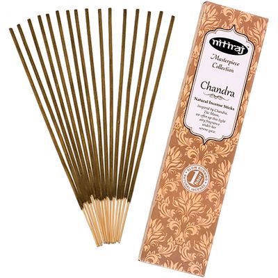 Nitiraj Masterpiece Incense 25 gram - Chandra (Pack of 6), SKU KH-72925, UPC 700317121756