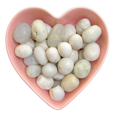 White Jade Tumbled Stone Natural Gemstone - One Stone, SKU TR-6, UPC 700317015833