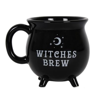 4&quot; Witches Brew Black Ceramic Cauldron Mug, SKU PG-13846, UPC