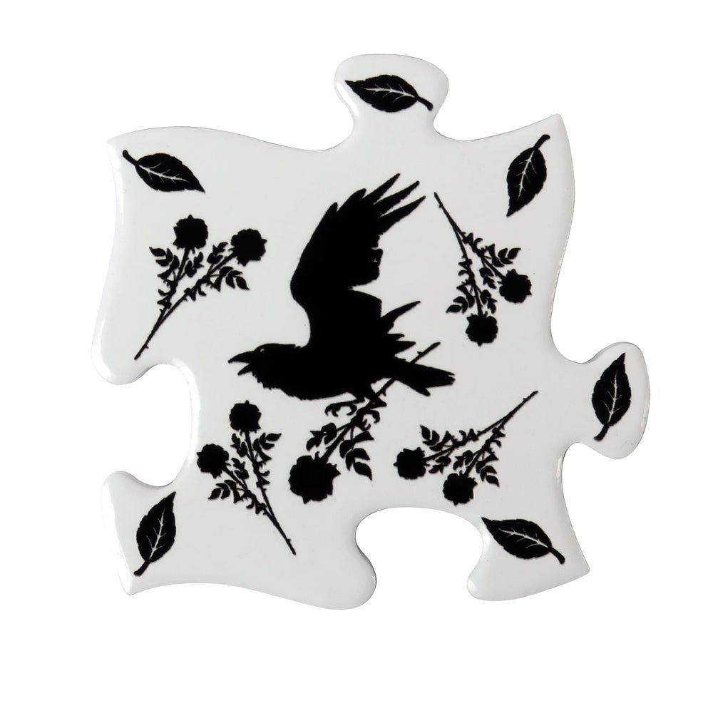 Black Raven &amp; Rose Coaster Set, SKU AL-CJ5, UPC 700317062479