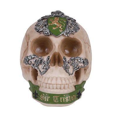 6.75&quot; Sir Tristan Skull Statue, SKU PG-13680, UPC 700317072348