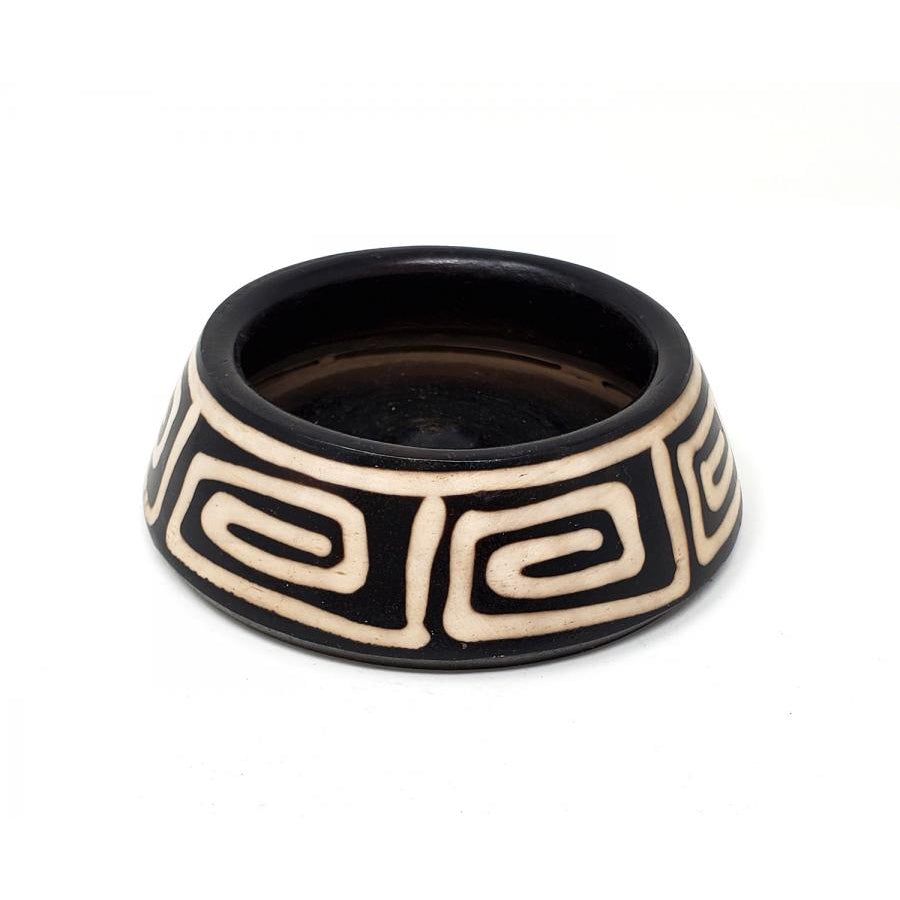 4.5&quot; Peruvian Handmade Ceramic Burner, SKU CPB-1, UPC 6016000574537