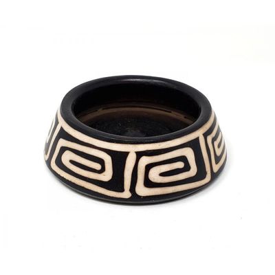4.5&quot; Peruvian Handmade Ceramic Burner, SKU CPB-1, UPC 6016000574537