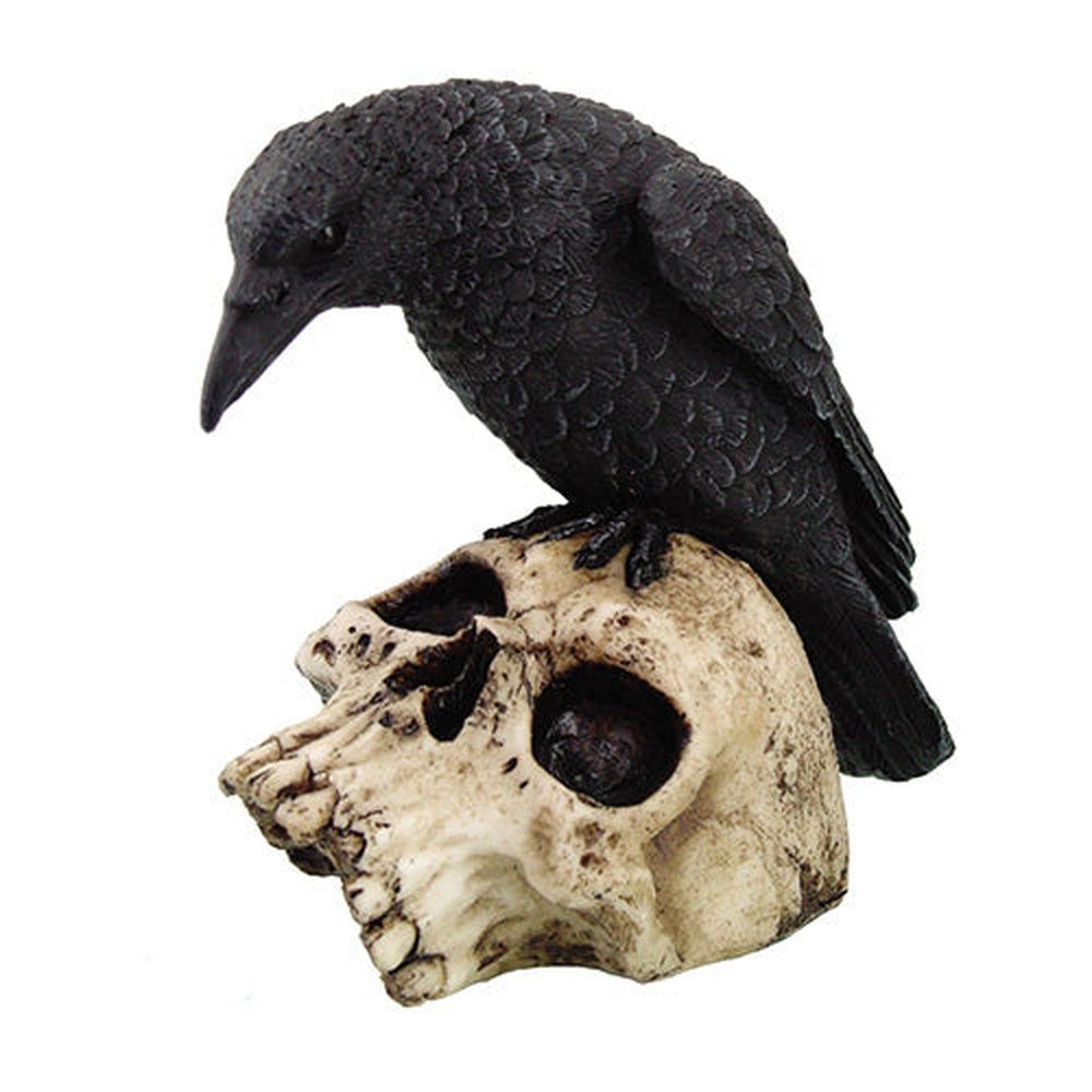 5&quot; Raven on Skull Statue, SKU PG-9786, UPC 700317072867