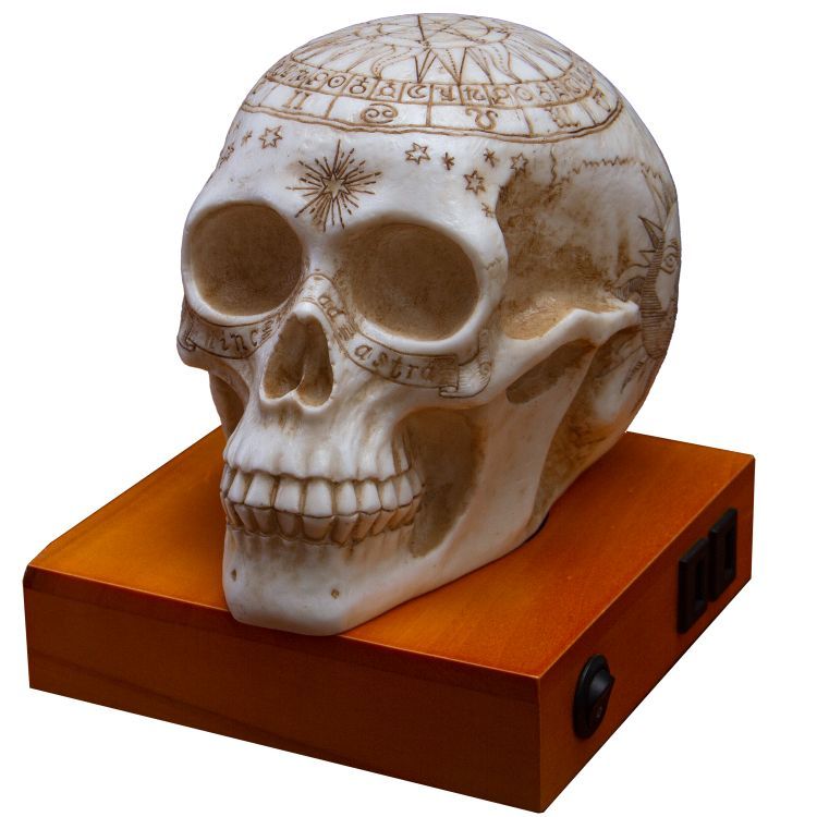 7.75&quot; Astrology Skull LED Lamp, SKU PG-13574, UPC 700317072164