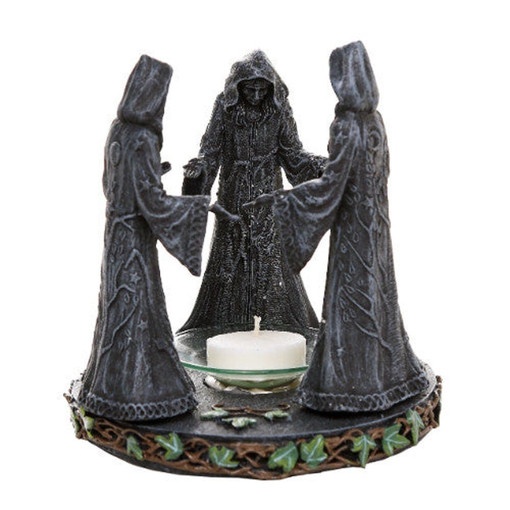 5&quot; Mother, Miaden, Crone Tealight Candle Holder, SKU PG-11714, UPC 700317058274