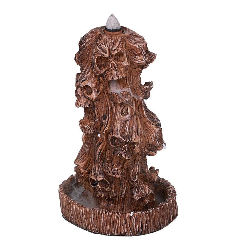 7&quot; Skulls Backflow Incense Burner, SKU PG-12802, UPC 700317072164